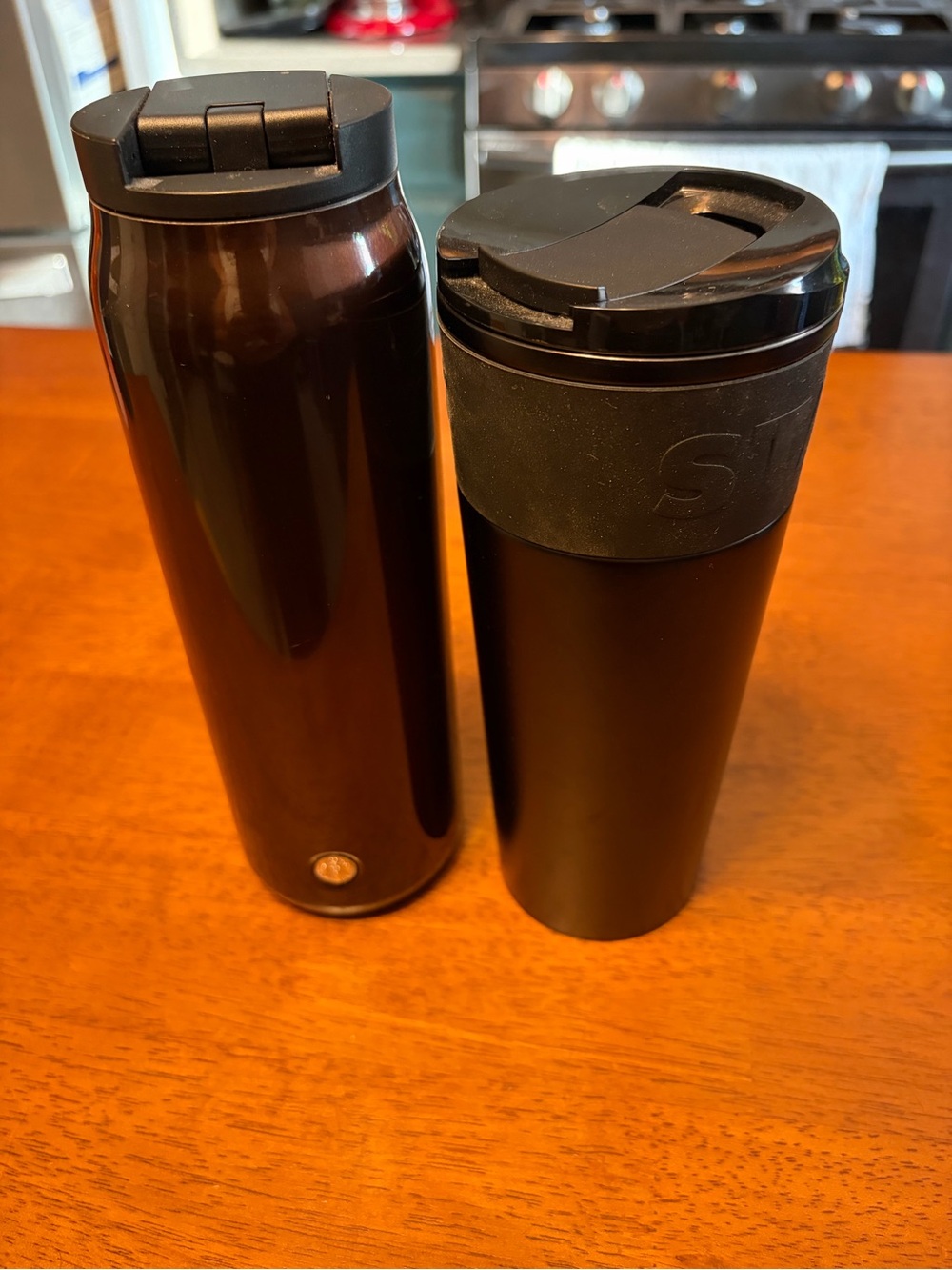 Black Travel Tumblers with Flip Lids - Starbucks
